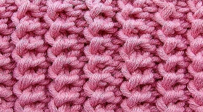 Американская резинка спицами. Схема вязания по кругу для носков, шарфа, шапки