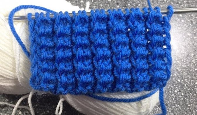 Американская резинка спицами. Схема вязания по кругу для носков, шарфа, шапки