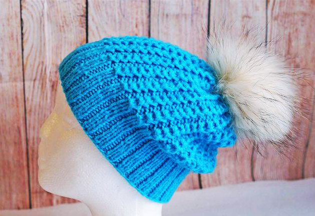 Американская резинка спицами. Схема вязания по кругу для носков, шарфа, шапки