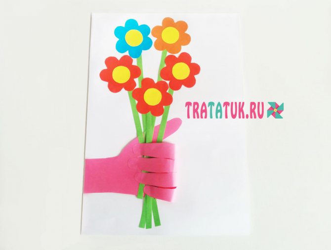 Аппликация из ладошек