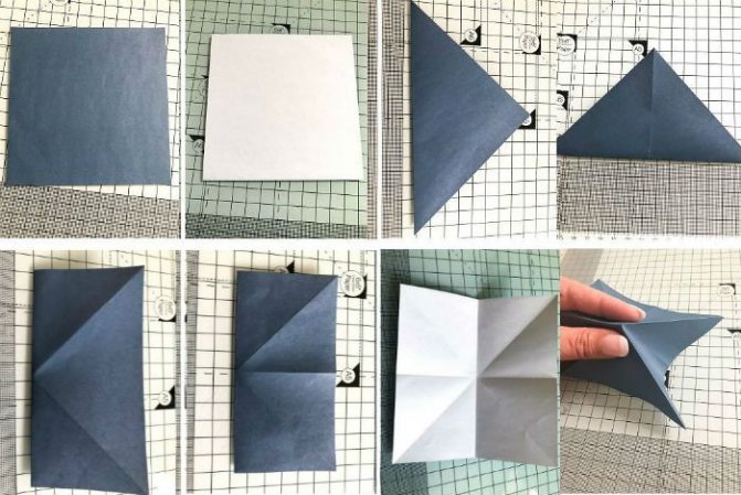 Бабочка оригами: этапы складывания 1-8