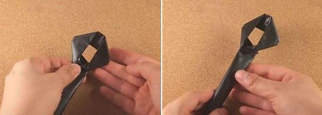 Бумажное кольцо на рукояти кунай