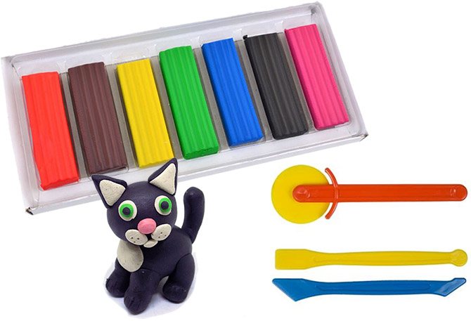 Набор пластилина и инструменты