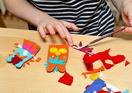 Пальчиковый театр из фетра своими руками. Выкройки, шаблоны, мастер-классы