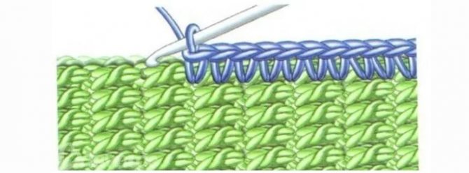 Соединение снуда неприметным швом крючком