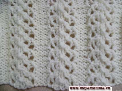 узоры для вязания шарфов спицами -Ажур для шарфа