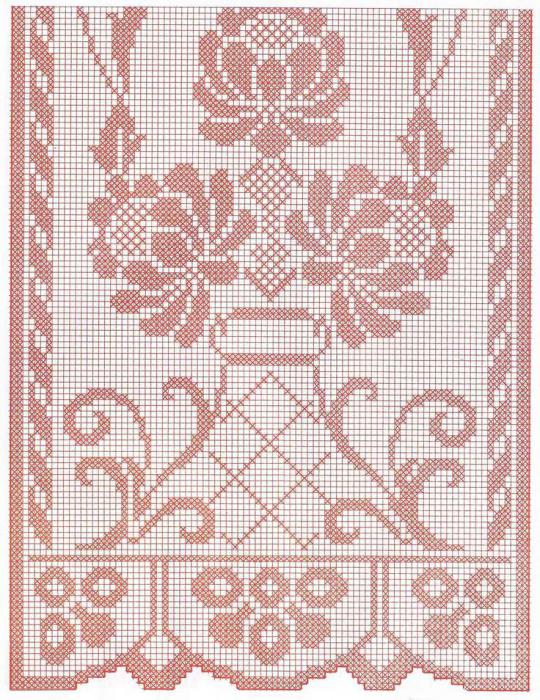 вязание крючком филейные узоры схемы